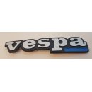 Schriftzug "Vespa" schwarz/alu  Beinschild für Vespa PK80-125 S Automatica/ETS