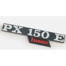 Schriftzug "PX 150E Lusso" Seitenhaube links...