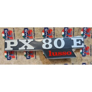 Schriftzug PX80 E Lusso Seitenhaube links fr Vespa PX 80 ELusso (D)