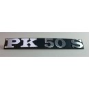 Schriftzug PK 50S schwarz/alu Seitenhaube fr Vespa PK50...