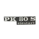 Schriftzug "PK80S elestart" Seitenhaube links...