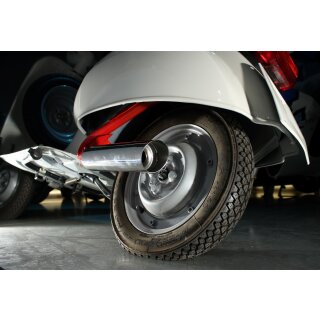 Auspuff SIP "Sport" Replika mit 1 verchromten Endrohr für Vespa 50/N/L/R/S/Special/SR/SS