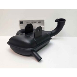 Auspuff SITO für Vespa Rally/P200E/PX200 E/Lusso/`98/MY mit E-Pass,