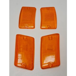 Blinkerglas Kit BOSATTA vorne/hinten/gelb für Vespa PK50-125 XL/RUSH/XL2/N/FL/HP