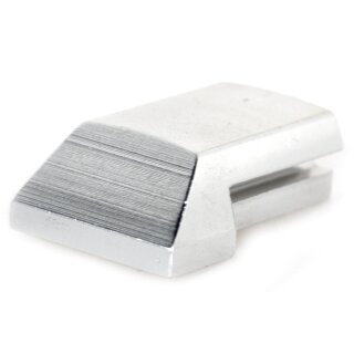 Trittleistenendstück SIP silber eloxiert für Vespa PX80-200/PE/Lusso/`98/MY