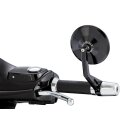 Lenkerendenspiegel MONTANA, rechts oder links, rund, 102mm schwarz eloxiert, Aluminium für Vespa ET/LX/LXV/S/GTS/GTSSuper/GTV/GT 60/GT/GT L