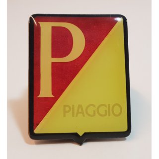 Emblem Creme/Rot "PIAGGIO" 39x50mm/zum Kleben