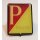 Emblem Creme/Rot "PIAGGIO" 39x50mm/zum Kleben