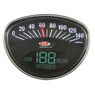 Drehzahlmesser/Tacho SIP 2.0 für Vespa 50 SS/90 SS/125/PV/ET3/GTR/TS/Super/150 Sprint V/Super/Rally