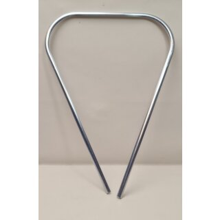 Monoschlitzrohr Beinschild silber/Plastik für Vespa PX80-200/PE/Lusso/T5 Classic